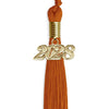 Orange Graduation Tassel with Gold Bling Charm by Wholesale Grad Supply