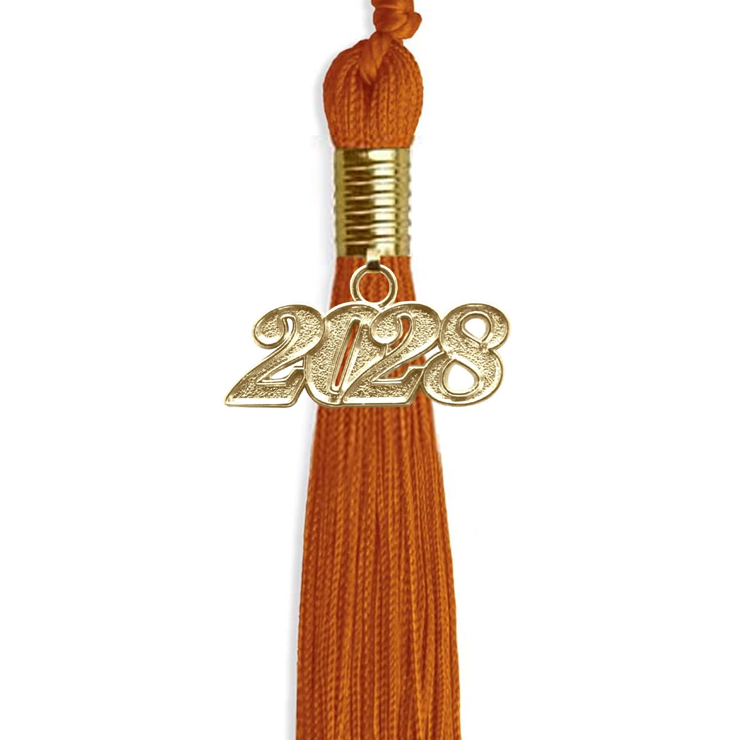 Orange Graduation Tassel with Gold Bling Charm by Wholesale Grad Supply