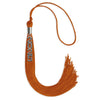 Orange Graduation Tassel with Silver Stacked Date Drop by Wholesale Grad Supply