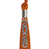 Orange Graduation Tassel with Silver Stacked Date Drop by Wholesale Grad Supply