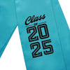 Peacock Class of 2025 Graduation Stole/Sash with Classic Tips by Wholesale Grad Supply