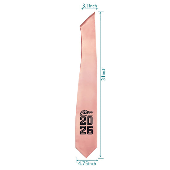 Pink Class of 2026 Graduation Stole/Sash with Classic Tips by Wholesale Grad Supply