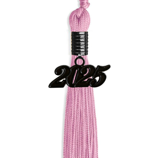 Pink Graduation Tassel with Black Bling Charm by Wholesale Grad Supply