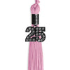 Pink Graduation Tassel with Black Bling Charm by Wholesale Grad Supply