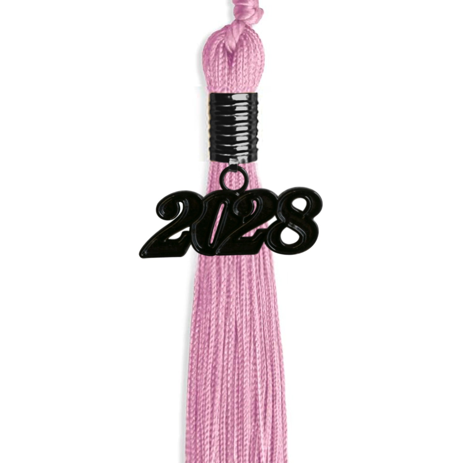 Pink Graduation Tassel with Black Bling Charm by Wholesale Grad Supply