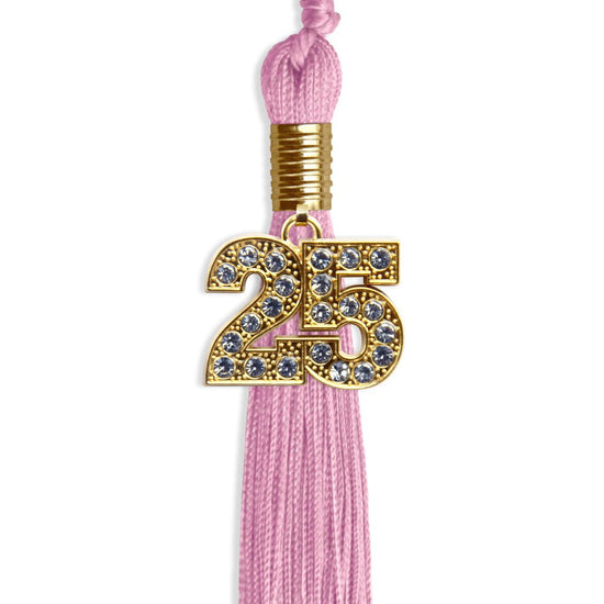 Pink Graduation Tassel with Gold Bling Charm by Wholesale Grad Supply