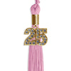 Pink Graduation Tassel with Gold Bling Charm by Wholesale Grad Supply