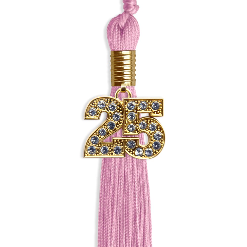 Pink Graduation Tassel with Gold Bling Charm by Wholesale Grad Supply
