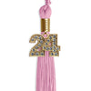 Pink Graduation Tassel with Gold Bling Charm by Wholesale Grad Supply