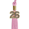 Pink Graduation Tassel with Gold Bling Charm by Wholesale Grad Supply