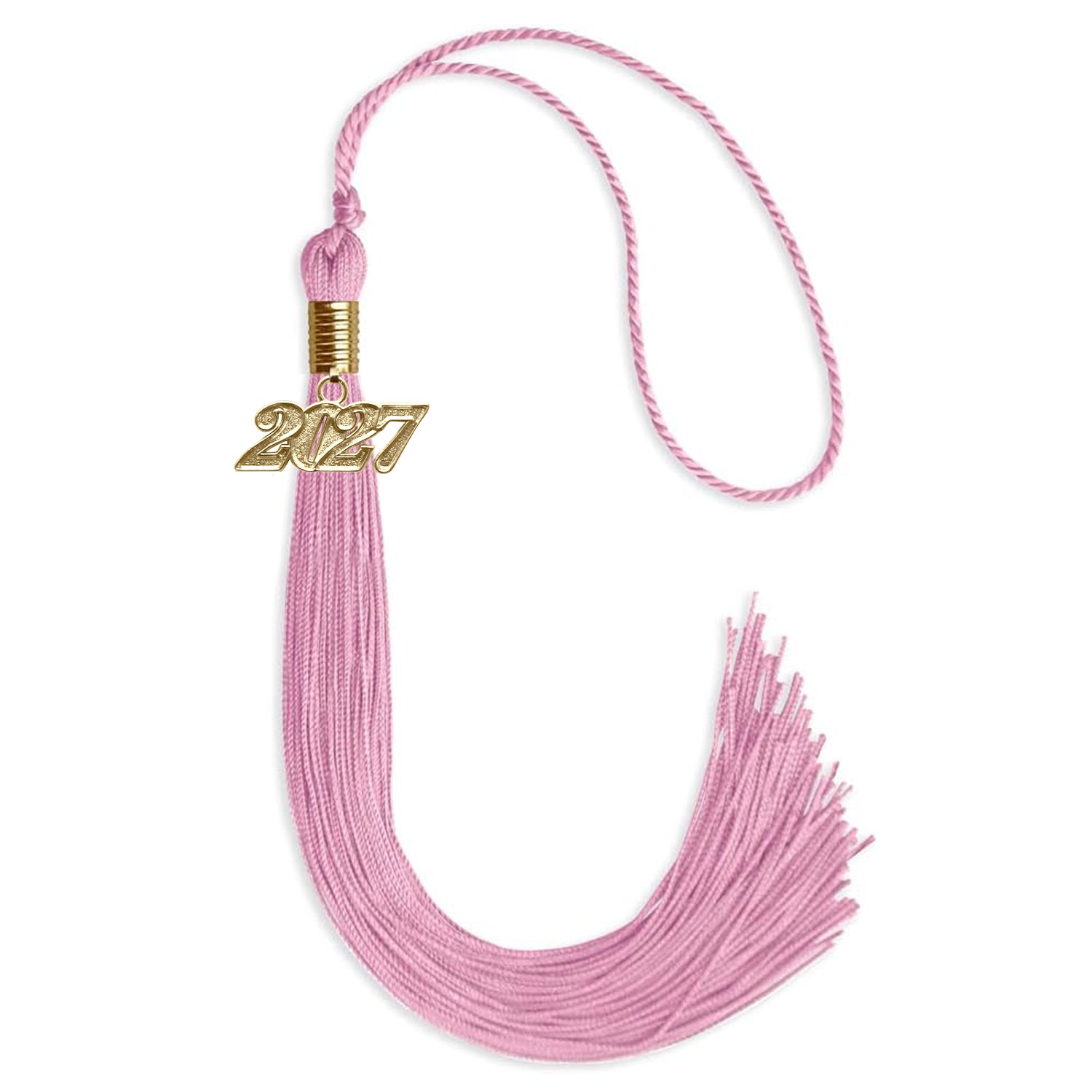 Pink Graduation Tassel with Gold Bling Charm by Wholesale Grad Supply