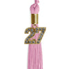 Pink Graduation Tassel with Gold Bling Charm by Wholesale Grad Supply