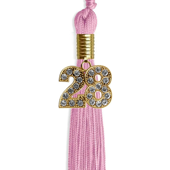 Pink Graduation Tassel with Gold Bling Charm by Wholesale Grad Supply