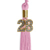 Pink Graduation Tassel with Gold Bling Charm by Wholesale Grad Supply