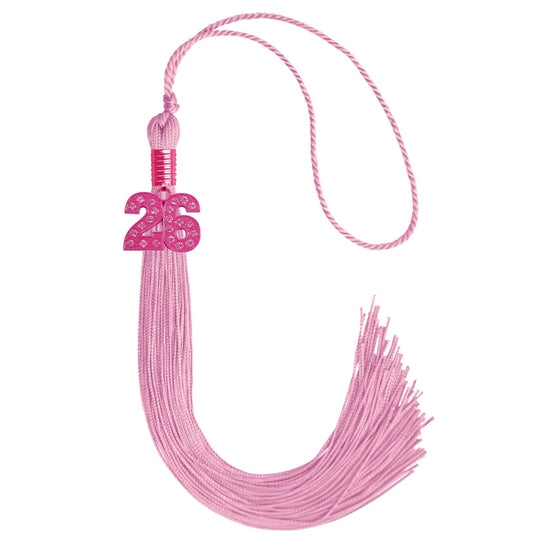 Pink Graduation Tassel with Pink Bling Charm by Wholesale Grad Supply