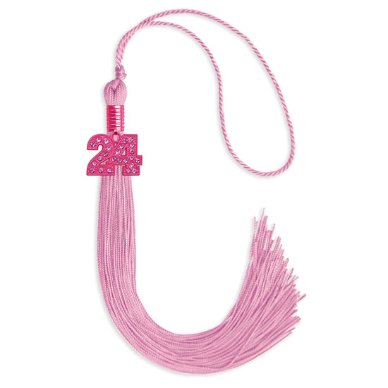 Pink Graduation Tassel with Pink Bling Charm by Wholesale Grad Supply