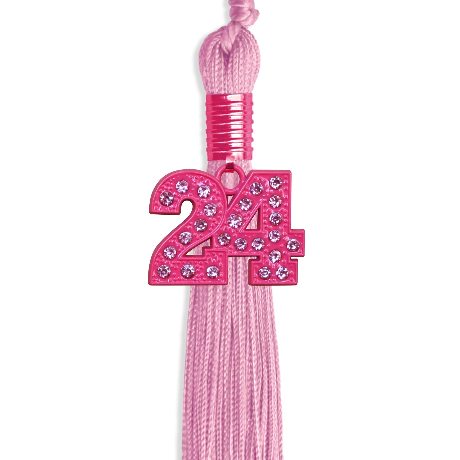 Pink Graduation Tassel with Pink Bling Charm by Wholesale Grad Supply