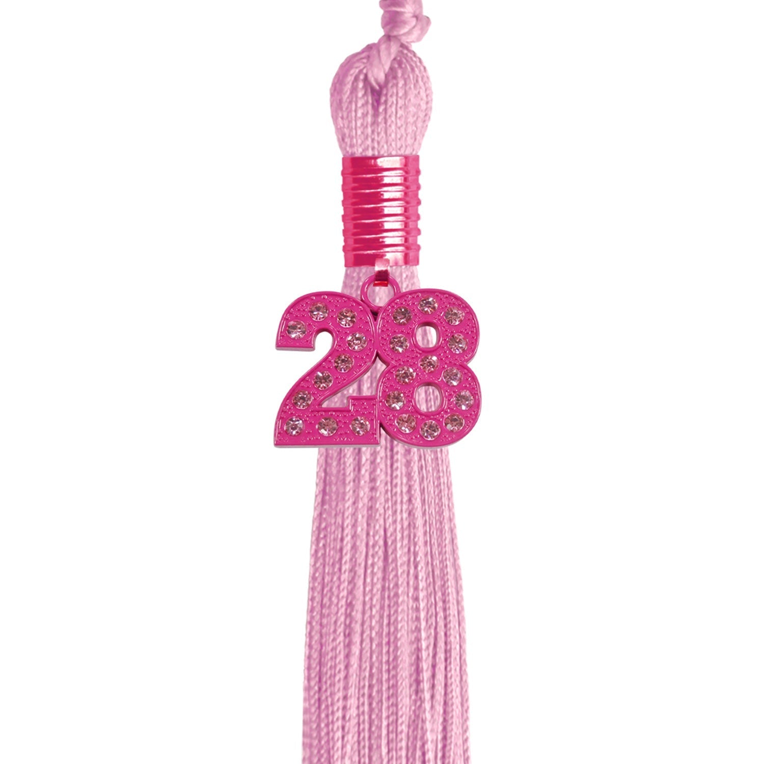 Pink Graduation Tassel with Pink Bling Charm by Wholesale Grad Supply