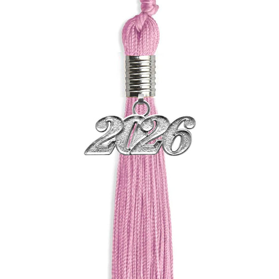 Pink Graduation Tassel with Silver Bling Charm by Wholesale Grad Supply