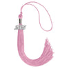 Pink Graduation Tassel with Silver Bling Charm by Wholesale Grad Supply