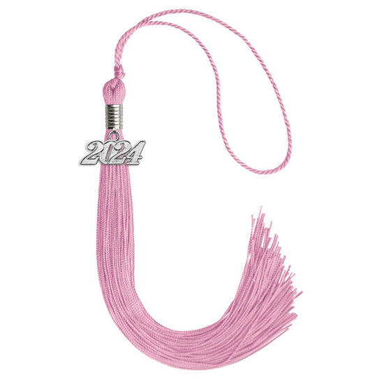 Pink Graduation Tassel with Silver Bling Charm by Wholesale Grad Supply