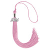 Pink Graduation Tassel with Silver Bling Charm by Wholesale Grad Supply