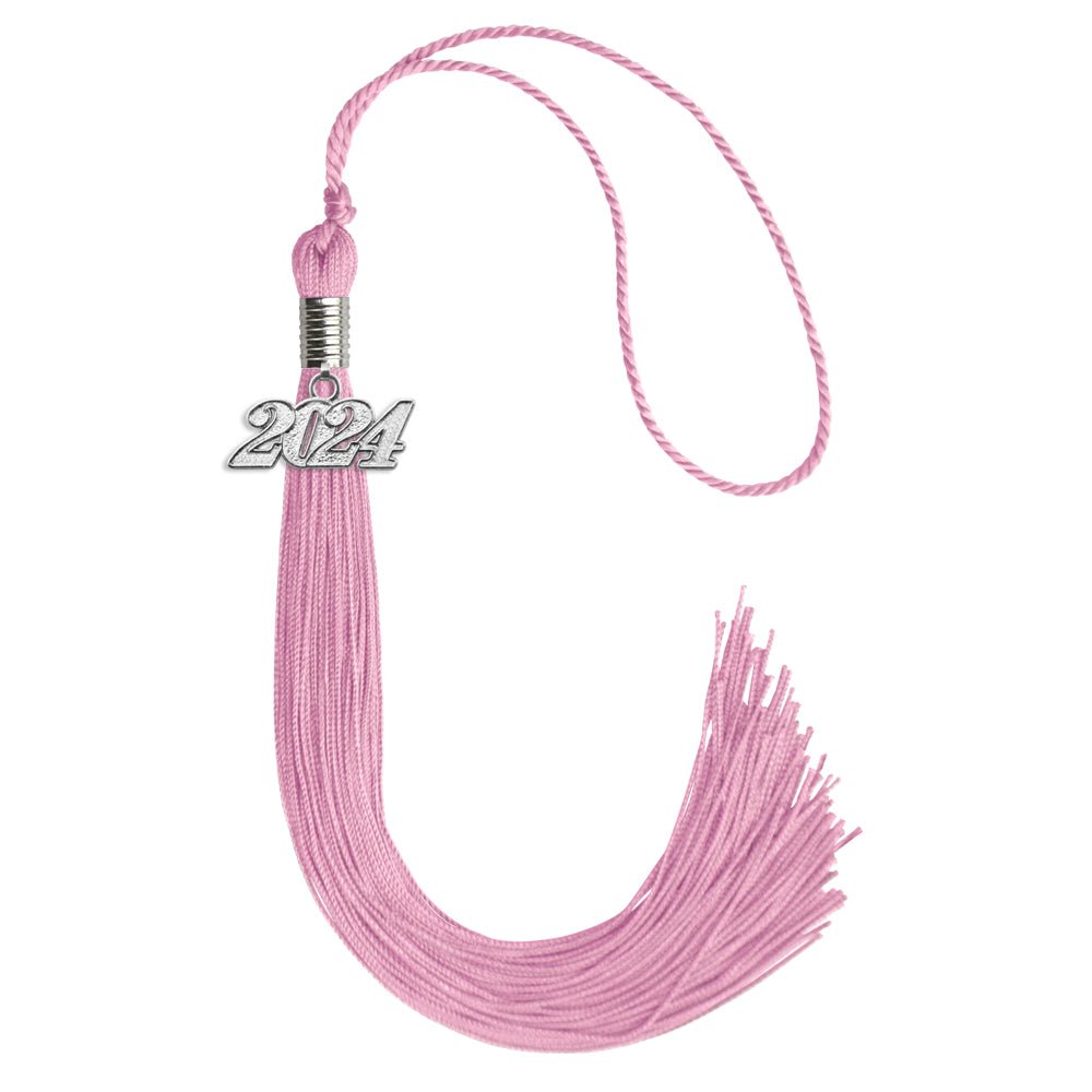 Pink Graduation Tassel with Silver Bling Charm by Wholesale Grad Supply