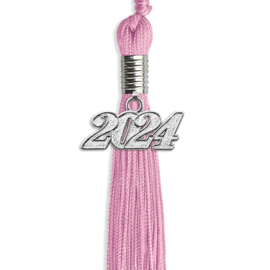 Pink Graduation Tassel with Silver Bling Charm by Wholesale Grad Supply