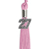 Pink Graduation Tassel with Silver Bling Charm by Wholesale Grad Supply