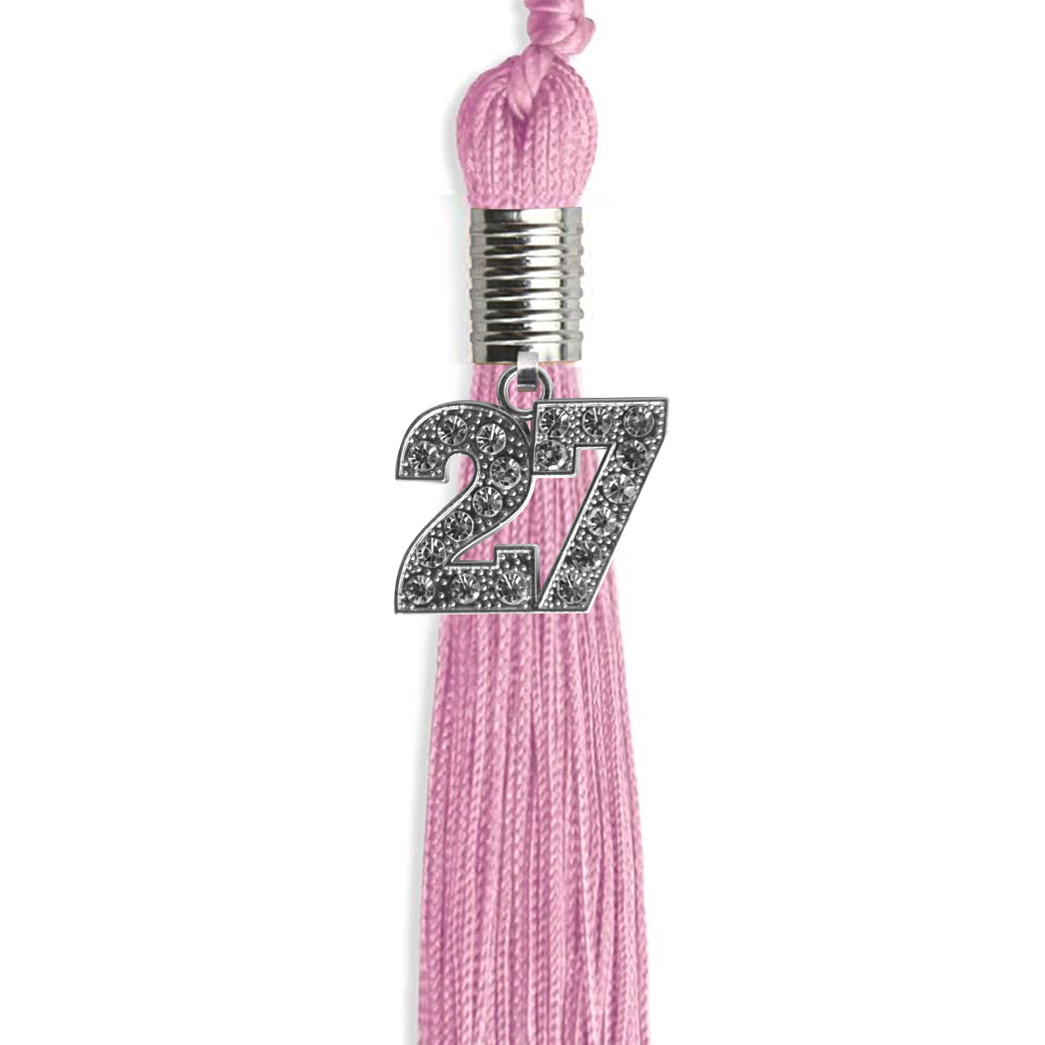 Pink Graduation Tassel with Silver Bling Charm by Wholesale Grad Supply