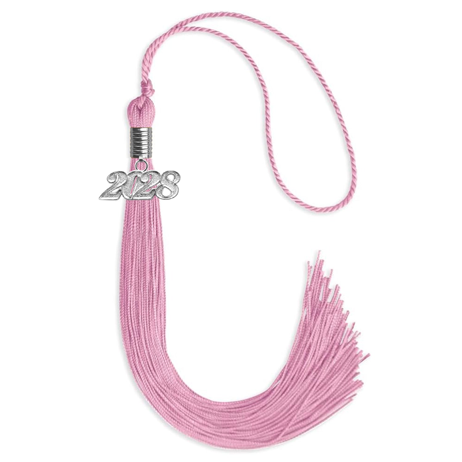 Pink Graduation Tassel with Silver Bling Charm by Wholesale Grad Supply