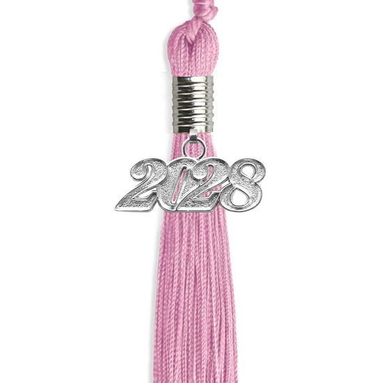 Pink Graduation Tassel with Silver Bling Charm by Wholesale Grad Supply