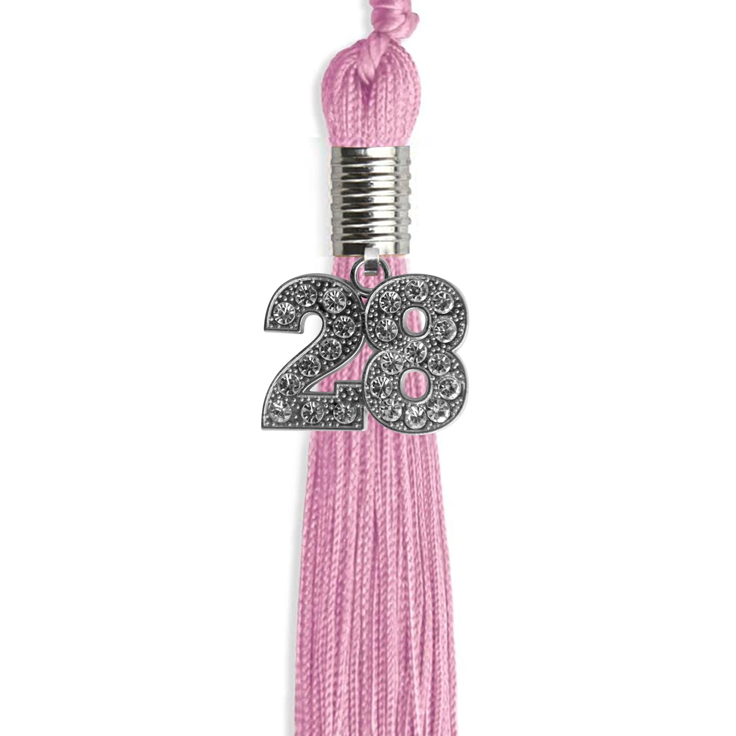 Pink Graduation Tassel with Silver Bling Charm by Wholesale Grad Supply