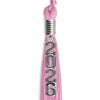 Pink Graduation Tassel with Silver Stacked Date Drop by Wholesale Grad Supply