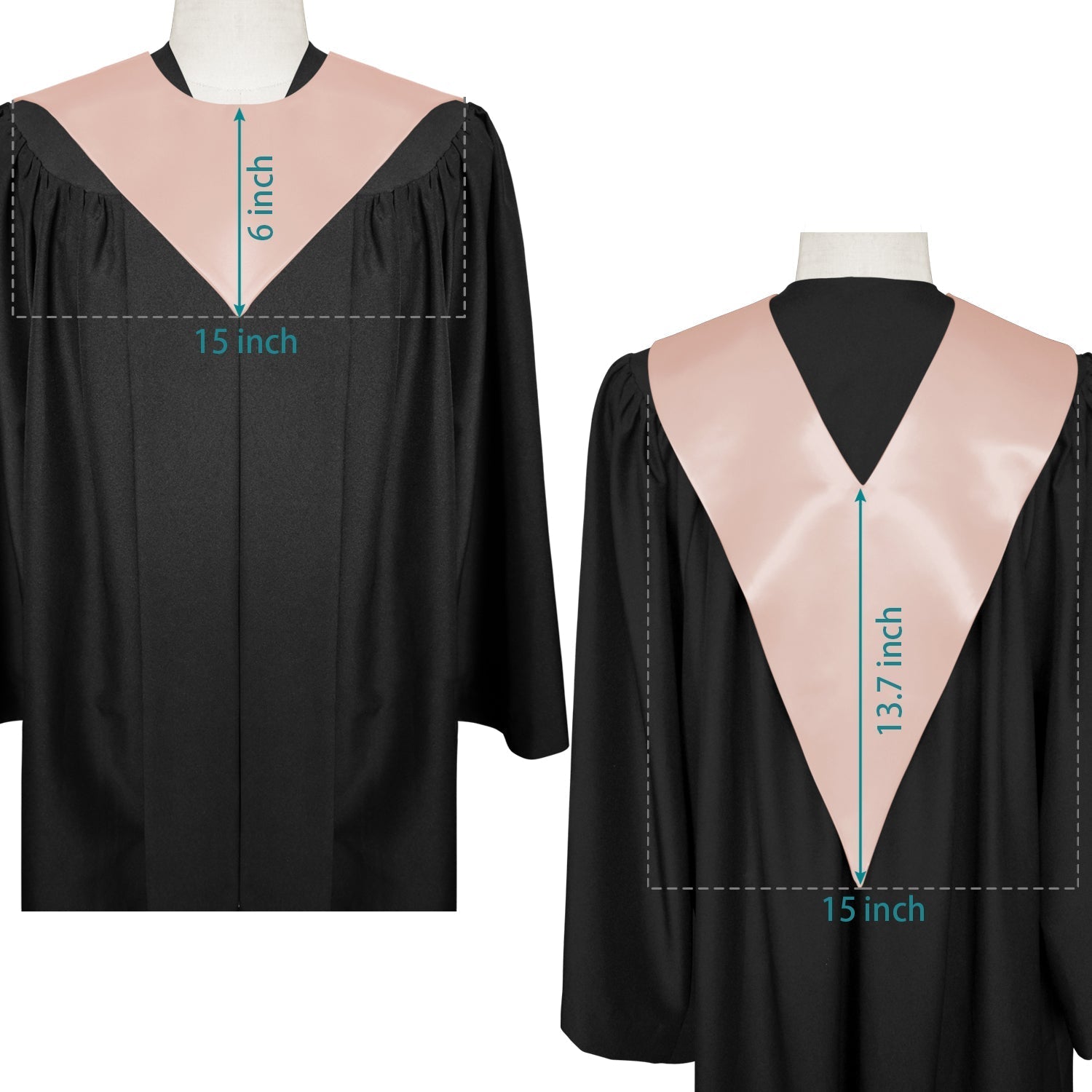 Pink Graduation V-Stole by Wholesale Grad Supply