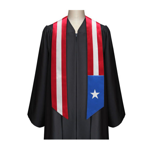 Puerto Rico International Graduation Stole/Sash Study Abroad Graduate by Wholesale Grad Supply