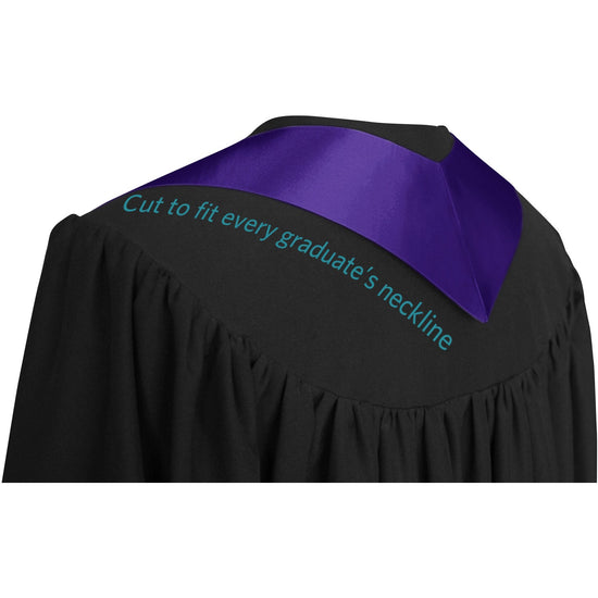 Purple Class of 2026 Graduation Stole/Sash with Classic Tips by Wholesale Grad Supply