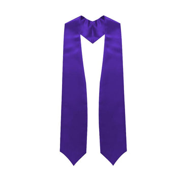 Purple Graduation Stole by Wholesale Grad Supply