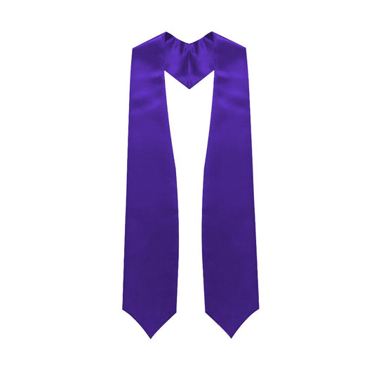 Purple Graduation Stole by Wholesale Grad Supply