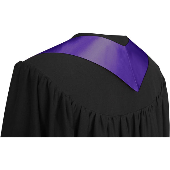 Purple Graduation Stole by Wholesale Grad Supply