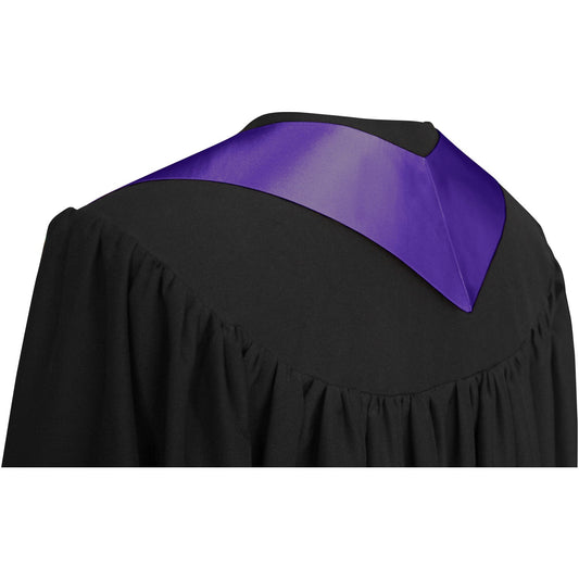 Purple Graduation Stole by Wholesale Grad Supply