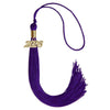 Purple Graduation Tassel with Gold Bling Charm by Wholesale Grad Supply