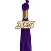 Purple Graduation Tassel with Gold Bling Charm by Wholesale Grad Supply