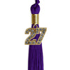 Purple Graduation Tassel with Gold Bling Charm by Wholesale Grad Supply