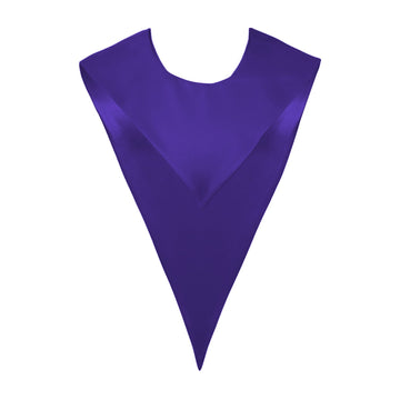 Purple Graduation V-Stole by Wholesale Grad Supply
