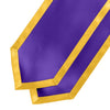Purple/Gold Plain Graduation Stole with Trim Color & Classic End by Wholesale Grad Supply