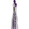 Purple/Silver/White Mixed Color Graduation Tassel with Silver Stacked Date Drop by Wholesale Grad Supply