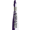 Purple/White Graduation Tassel with Silver Stacked Date Drop by Wholesale Grad Supply
