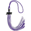 Purple/White Mixed Color Graduation Tassel with Black Bling Charm by Wholesale Grad Supply