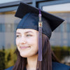 Purple/White Tassel with Photo Frame Charm and Stacked Date Drop by Wholesale Grad Supply